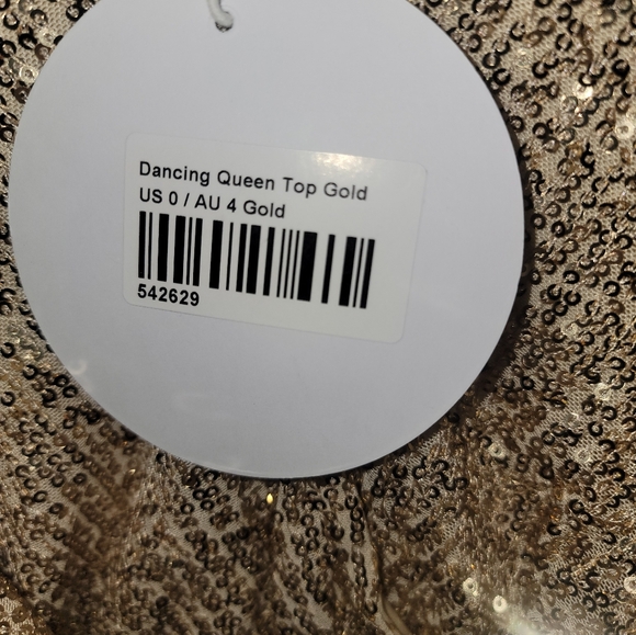 NWT Princess Poly Champagne Color Sz 0 Shrug Cropped Shirt Beaded - Picture 4 of 7